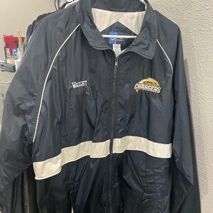 Port and Company Navy and White Lightweight Jacket